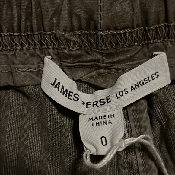 James Perse Estilo Olive Green Women's Striped Shorts- Size 0 NWOT - Picture 4 of 9